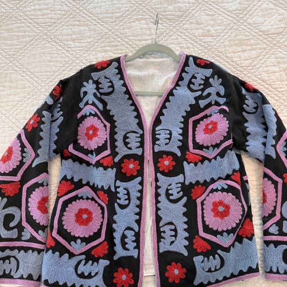 Blue, Lilac and Pink Etsy-Made Jacket with Cotton Lining - Picture 2 of 4